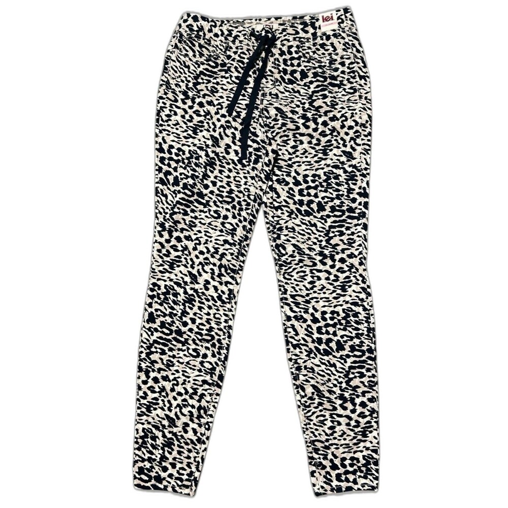 LEI Womens Jeggings Medium Animal Print Cheetah Stretch Pull On Pants Skinny